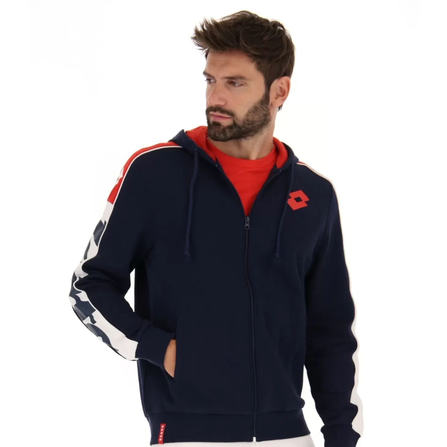 Lotto Athletica Lg Sweat Fz Hd Fl | Herren Sweatshirts