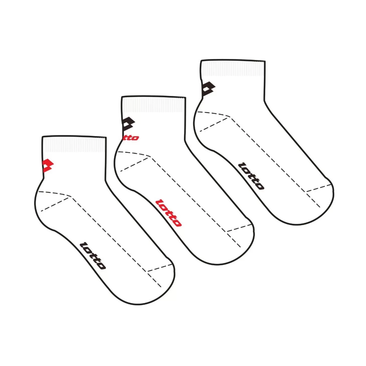 Lotto Sock Ankle Ii - Pk3Prs | Socken Und Manschetten