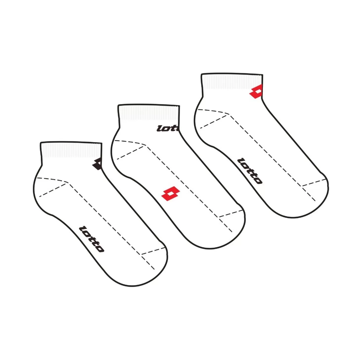 Lotto Sock Low Cut - Pk3Prs | Socken Und Manschetten
