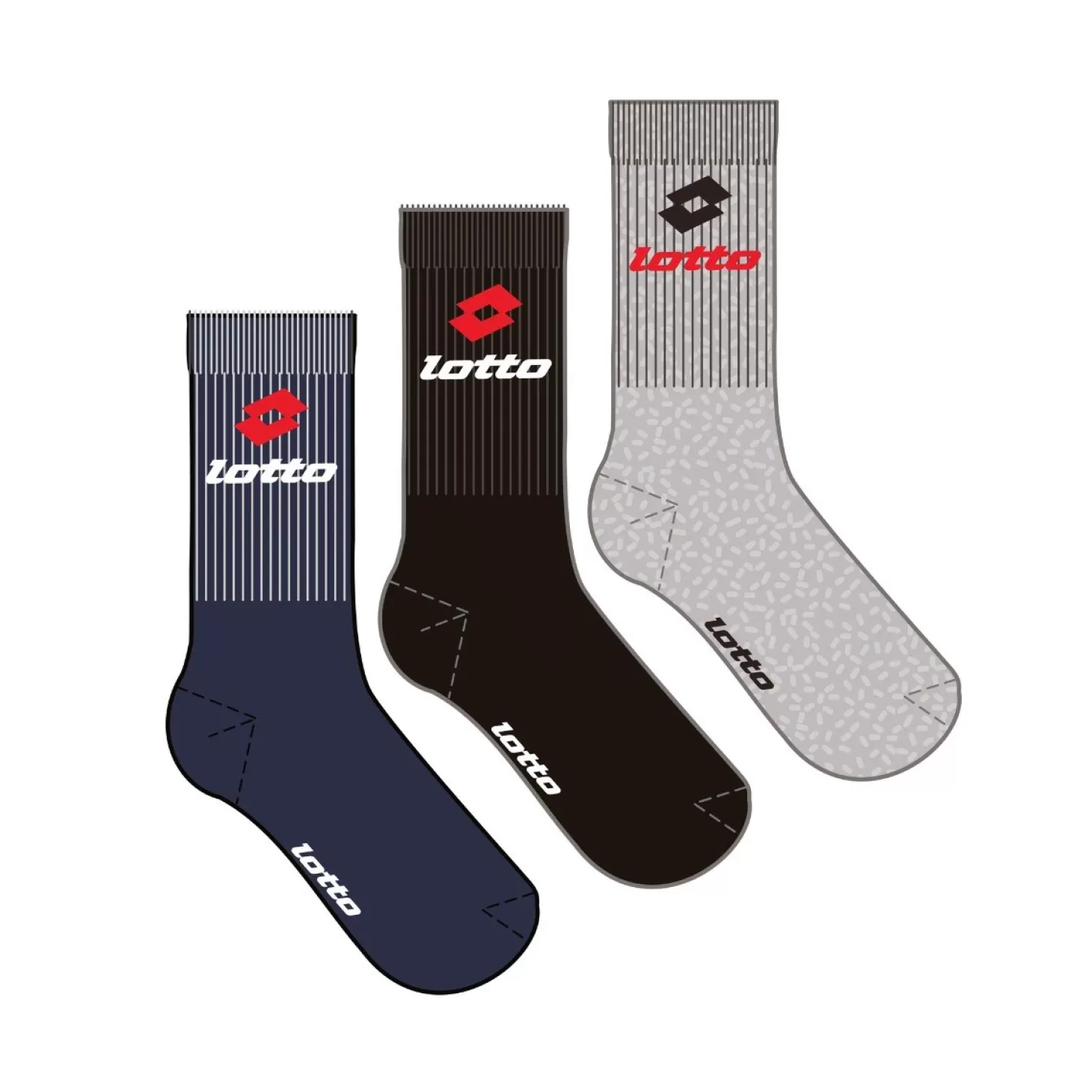 Lotto Sock Quarter - Pk3 | Socken Und Manschetten