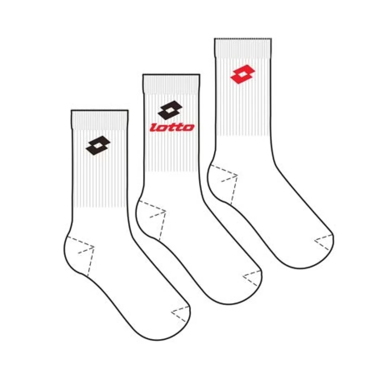 Lotto Sock Quarter - Pk3 | Socken Und Manschetten