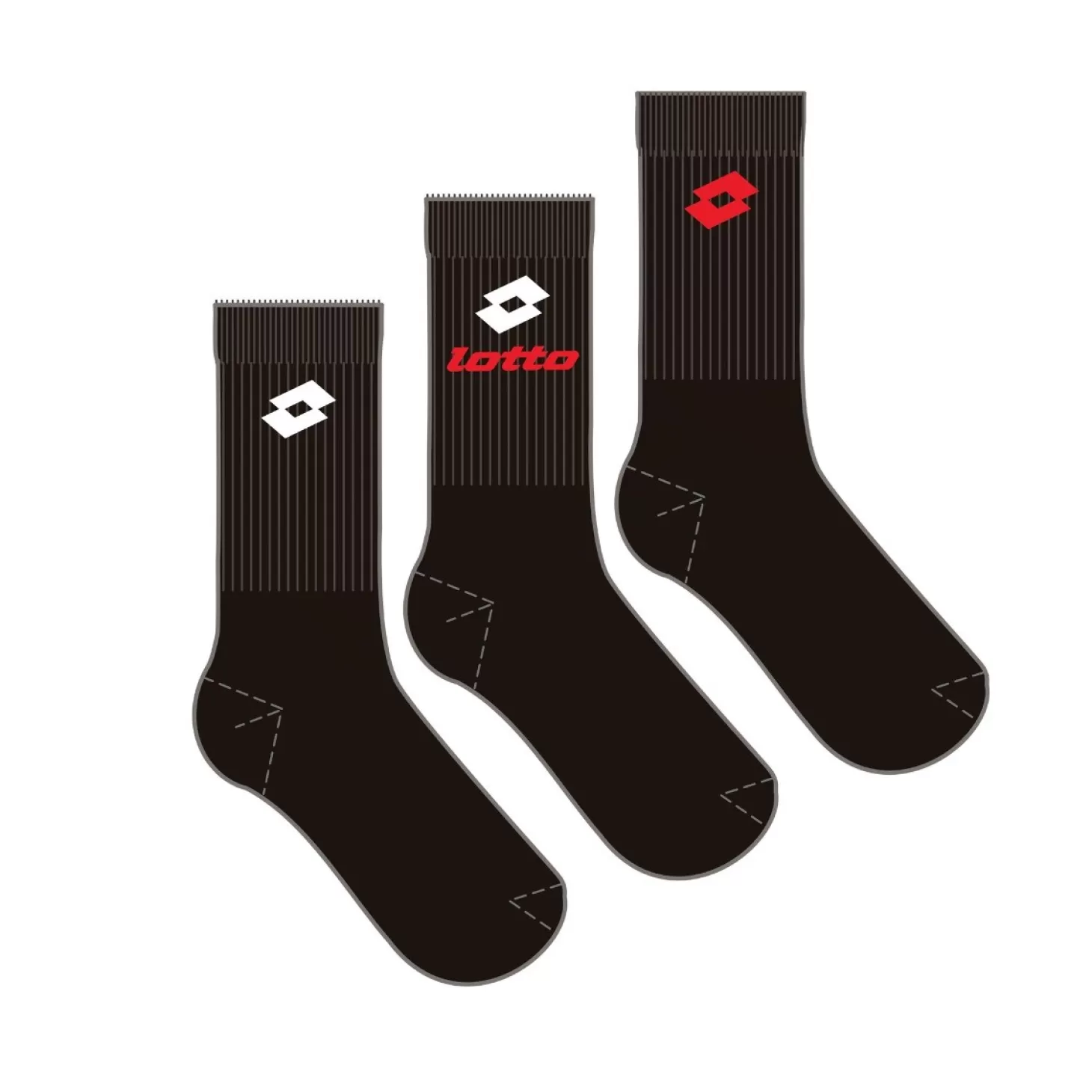 Lotto Sock Quarter - Pk3Prs | Socken Und Manschetten