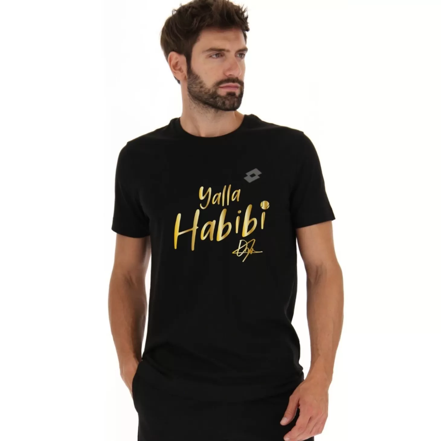 Lotto Yalla Habibi Jabeur M Tee Black | Herren T-Shirts
