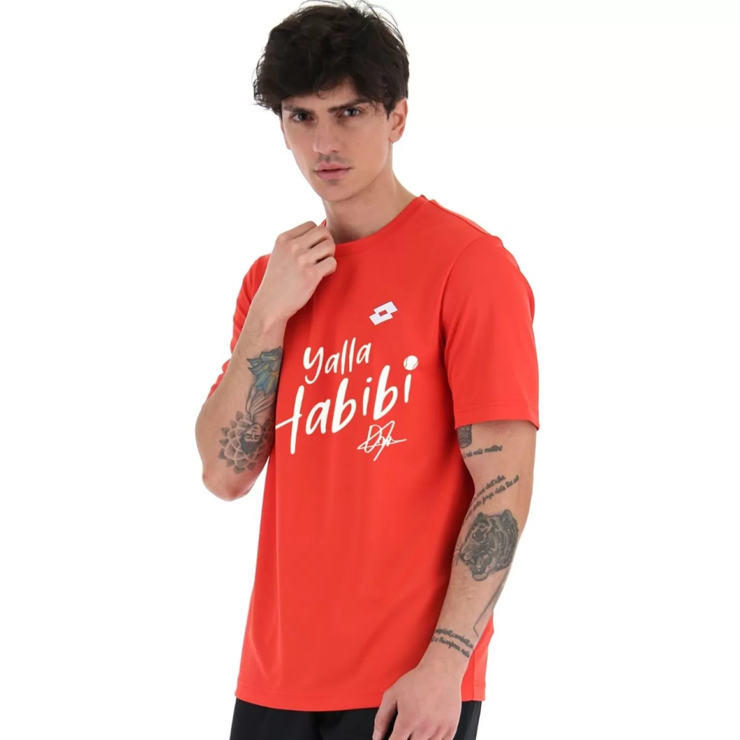 Lotto Yalla Habibi Jabeur M Tee Red | Herren T-Shirts